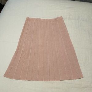 Rose Pink Knit Midi Skirt Size 14